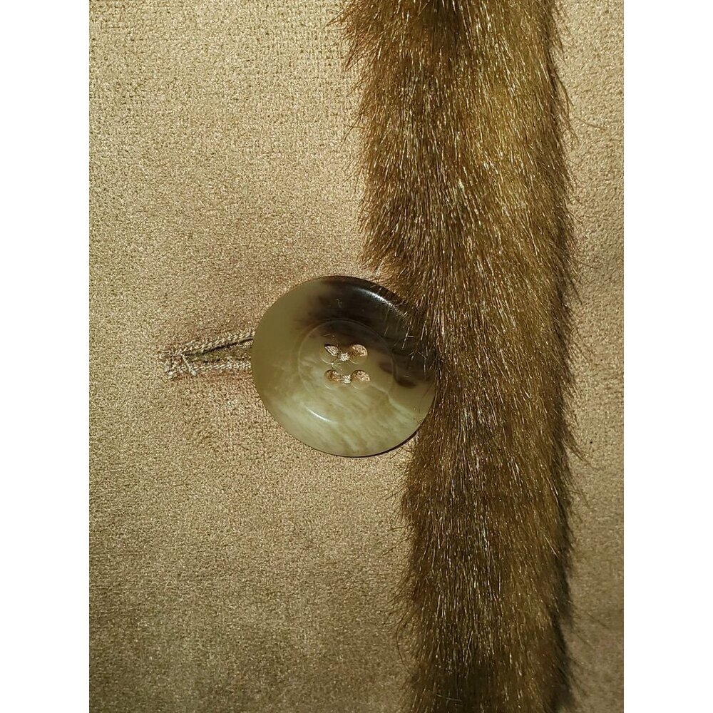 NWT Jones New York Women's Tan Suede Faux Fur Lined Long Jacket Sz L 1111 - Picture 16 of 16